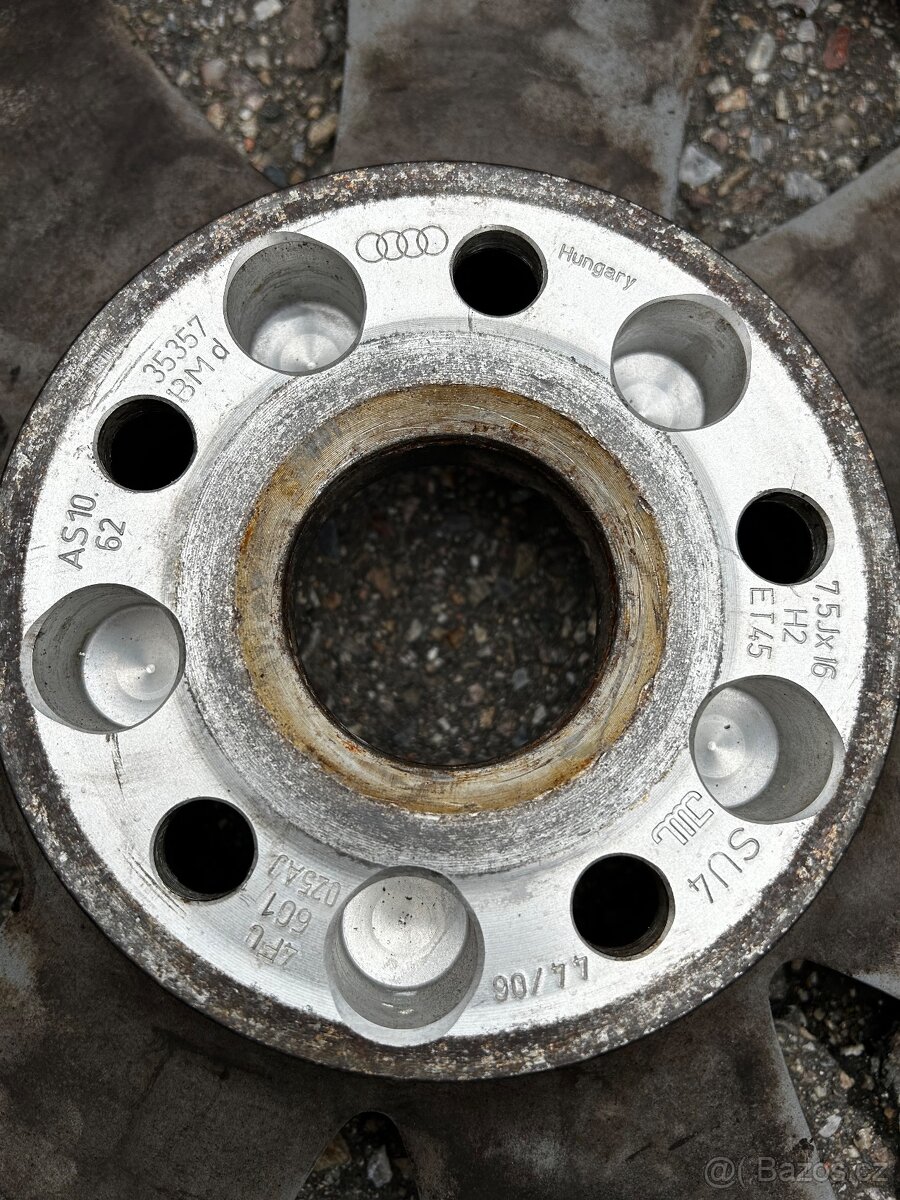 Original alu disky Audi 7,5j X 16 H2 ET45