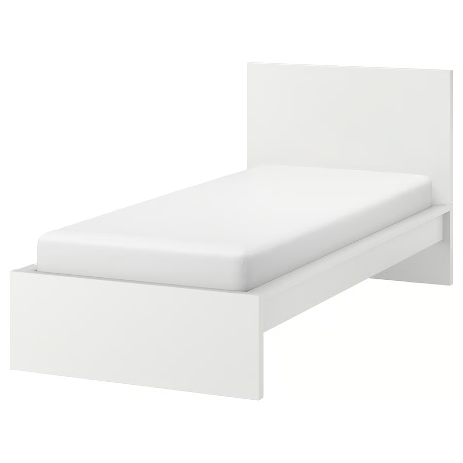 Postel MALM bílá, zn. IKEA, vč. roštu a matrace