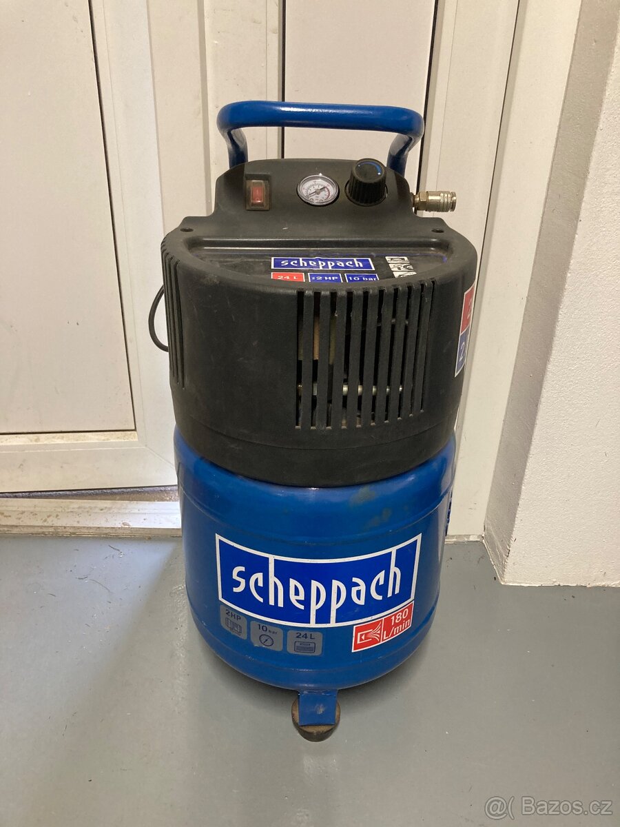 SCHEPPACH Kompresor se vzdušníkem 24l, bezolejový vertikální