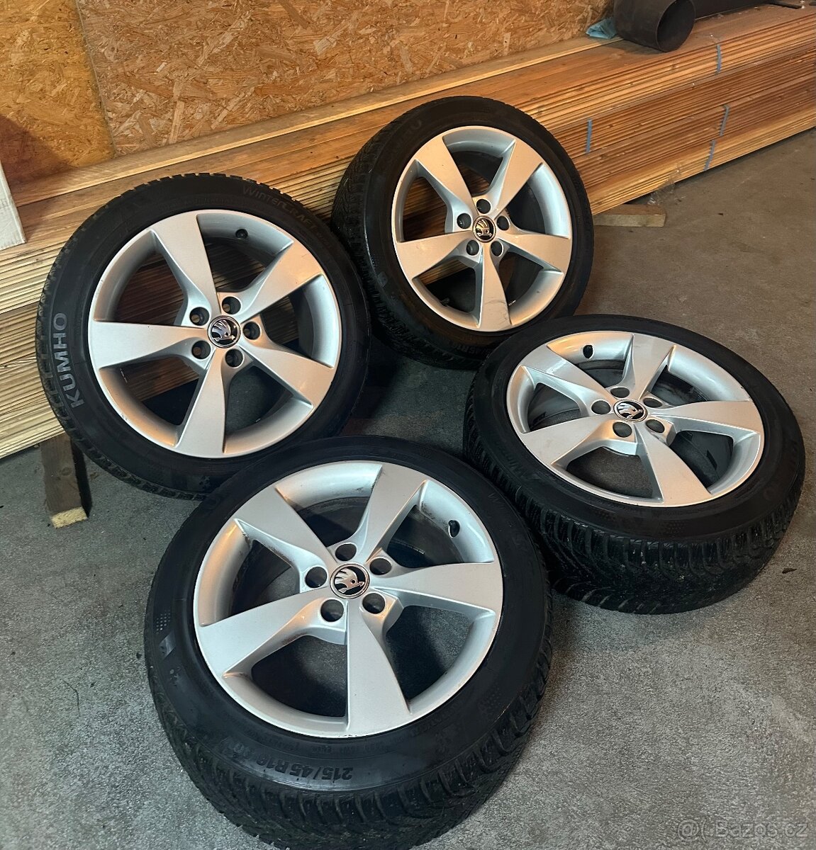 ALU Kola ŠKODA 5x100 R16 DIONE Zimní Pneu 215/45/16