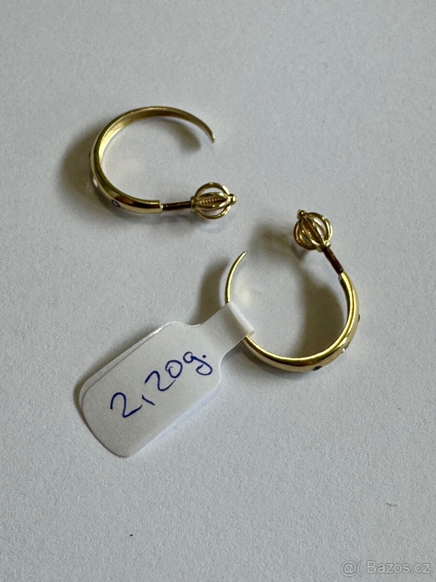 Zlaté náušnice 14k 585/1000