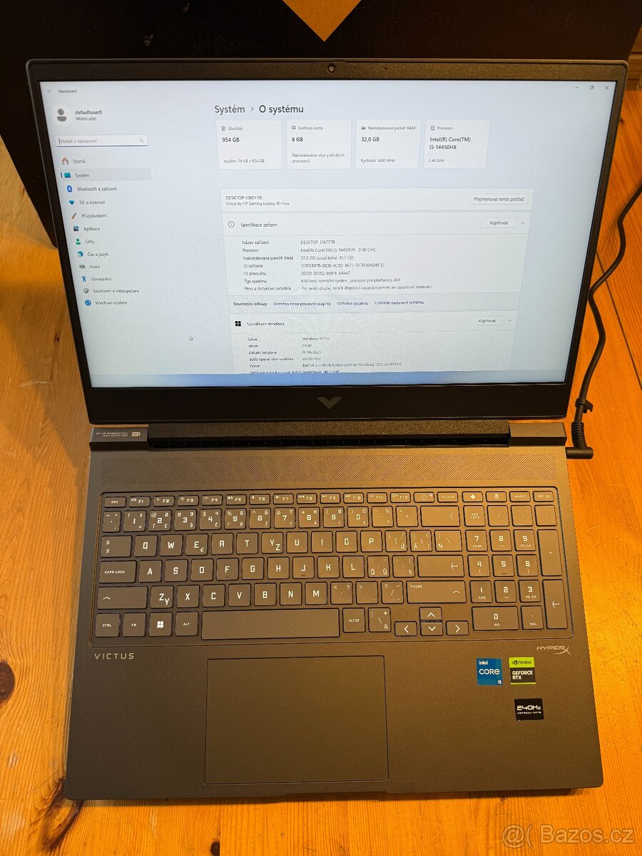 VICTUS by HP 16-r1955nc 16" QHD IPS 240Hz i5 32G 1T RTX 406