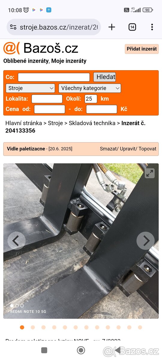predam vidle paletove