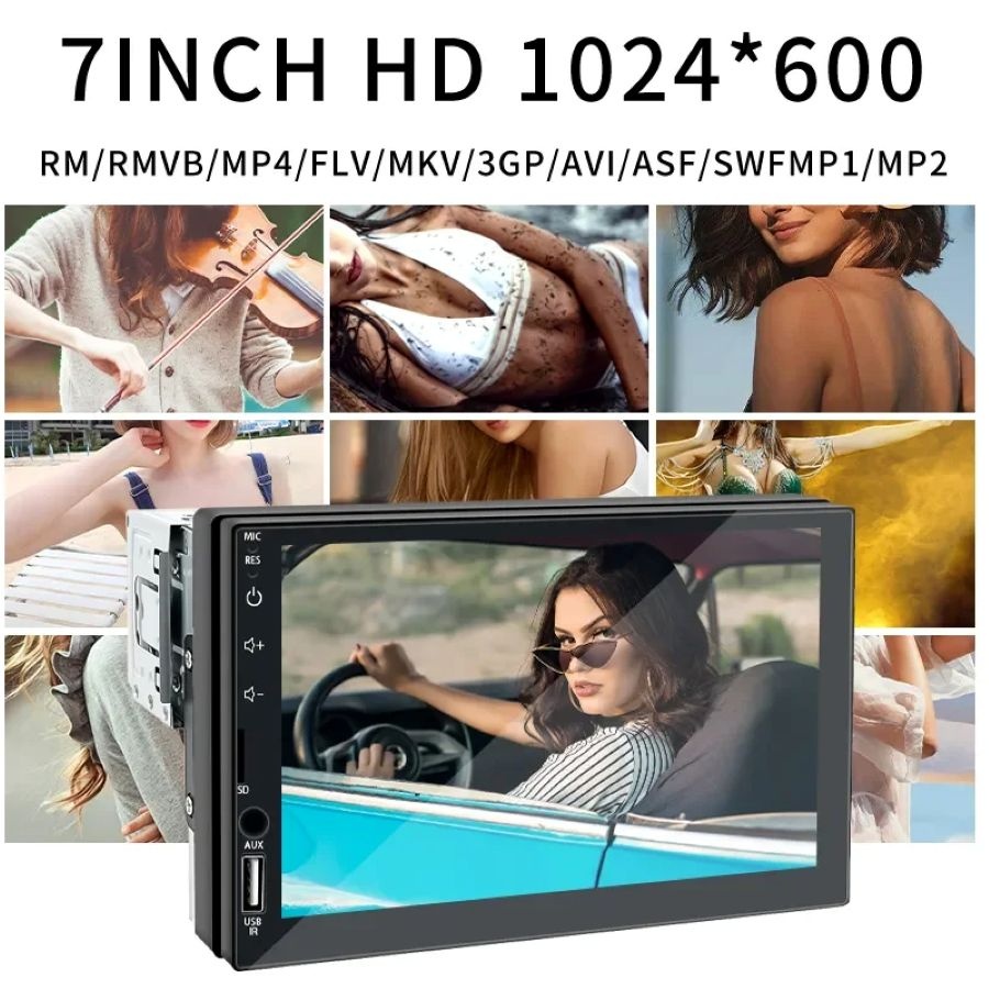 Dotykové 7" autorádio BT USB Mirorlink 1/2DIN