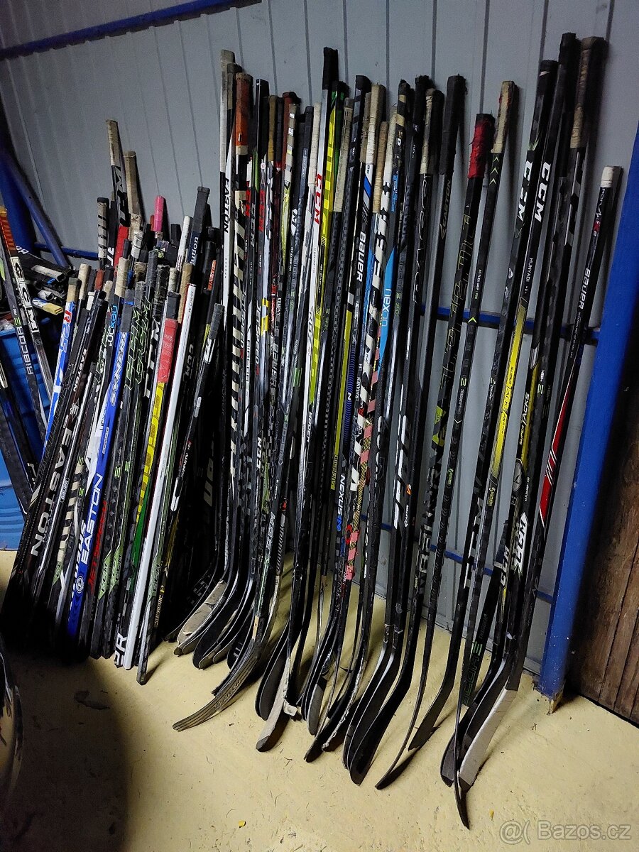 Hokejky - hokejbal, hokej - 200 Kc za shaft