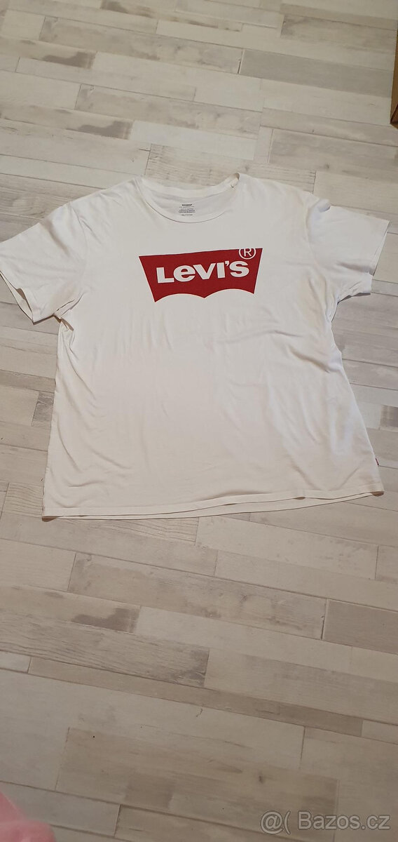 LEVIS tričko bílé 2XL TOP STAV