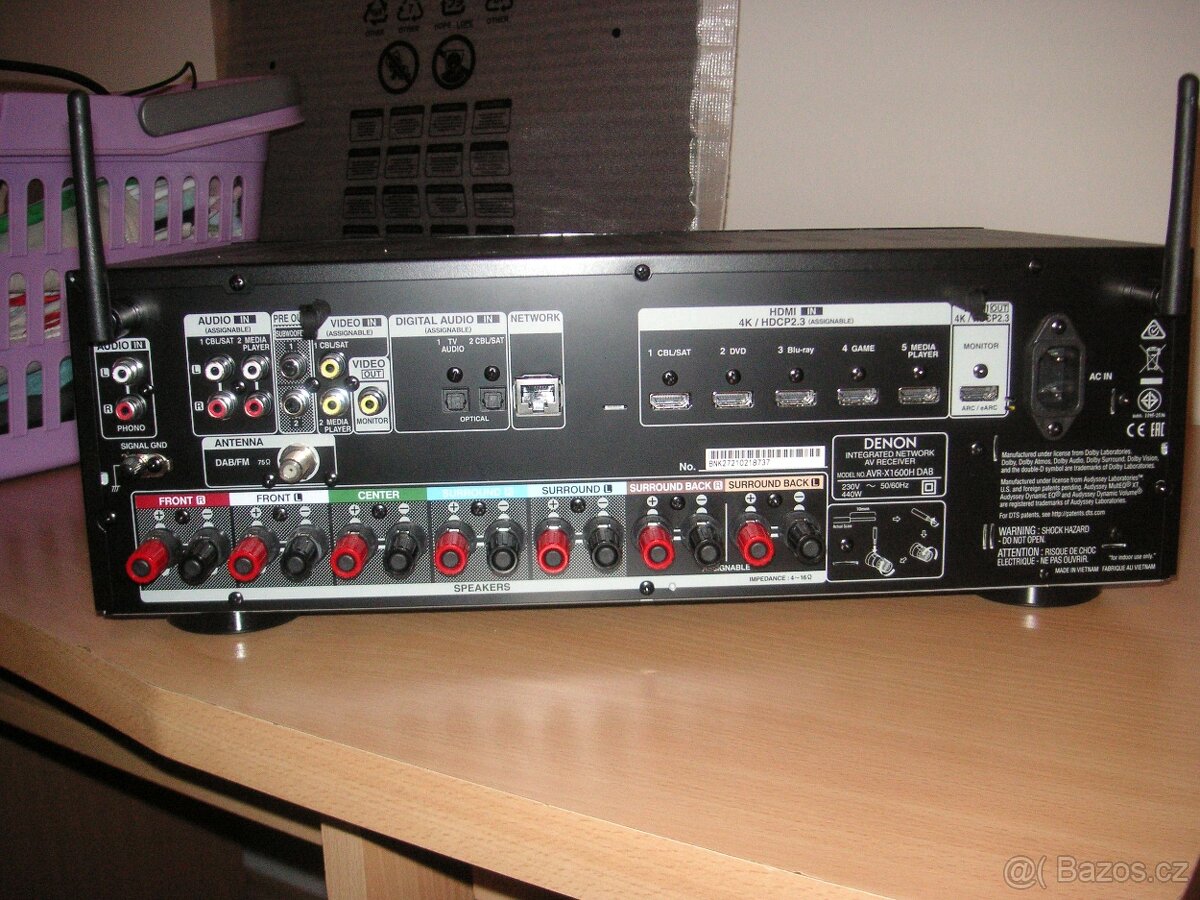 Denon AVR-X1600H DAB+ černý