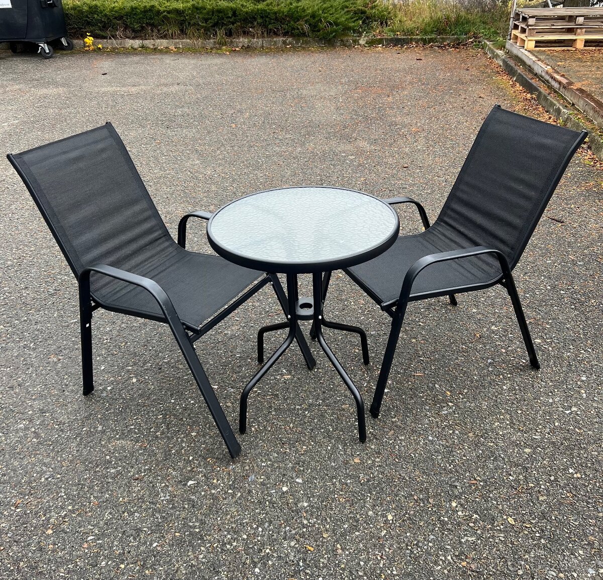 Balkonový stůl + 2x křeslo