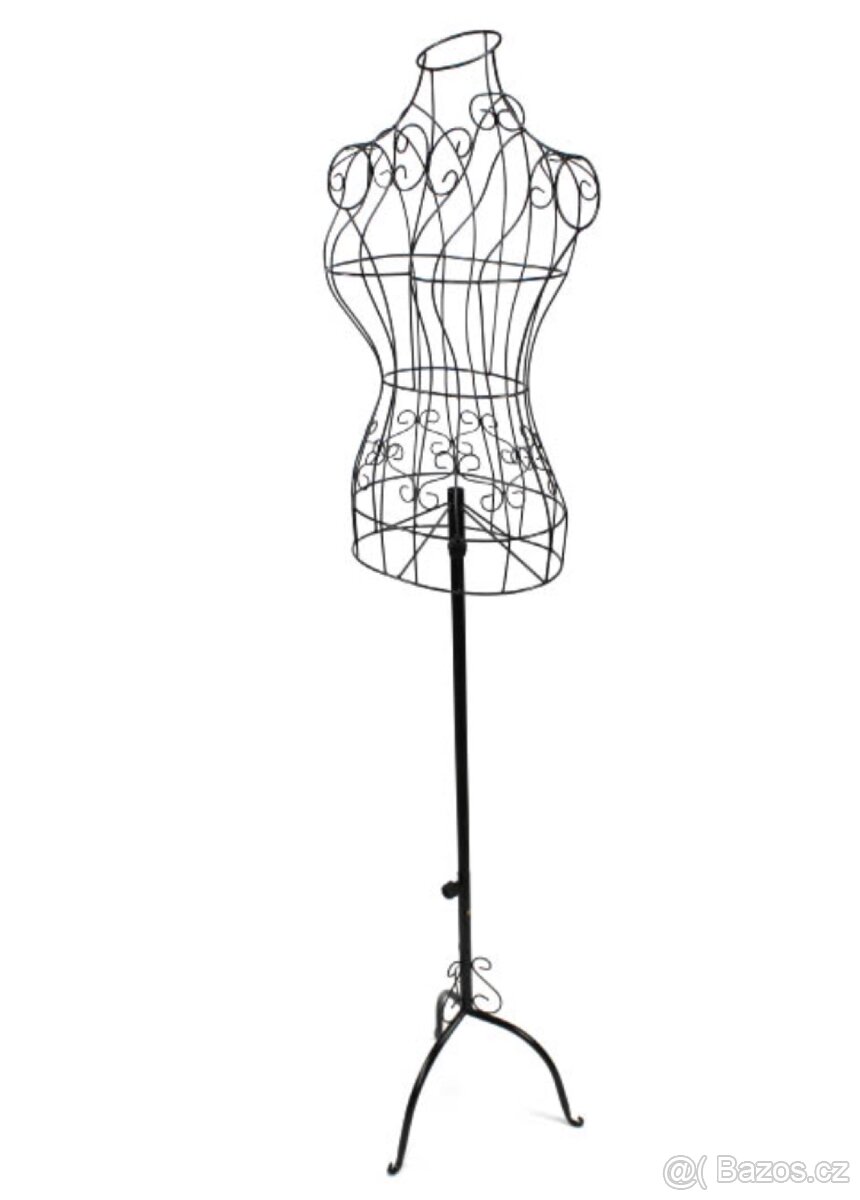 Dámské torzo, černé, kovové