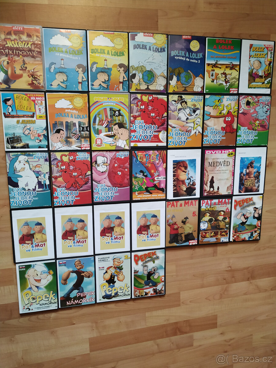 DVD s kreslenými pohádkami pro děti