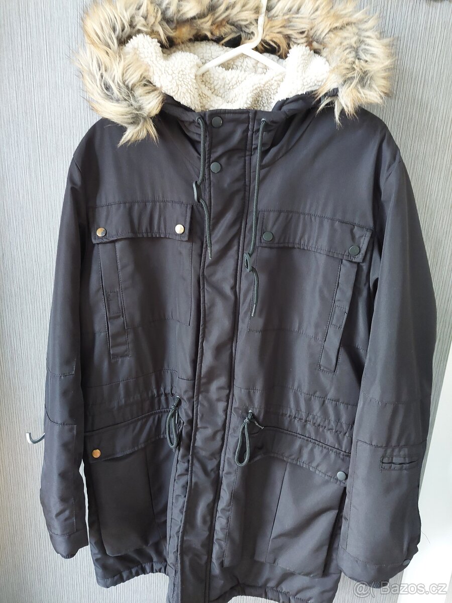 Pánská zimní bunda s kožíškem