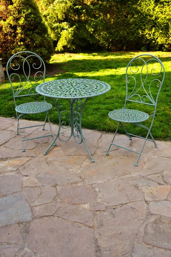 Kovový set PROVENCE - pastelová zelená