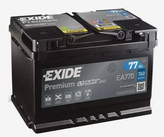 Autobaterie Exide Premium 12V, 77Ah, 760A, EA770