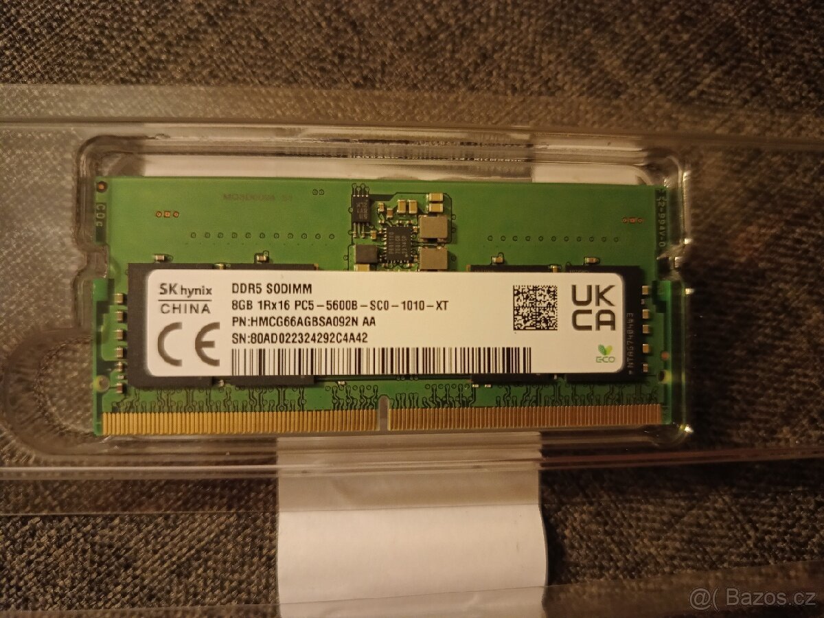 16 GB Kit (2 x 8GB) DDR5 SODIMM 5600MHz