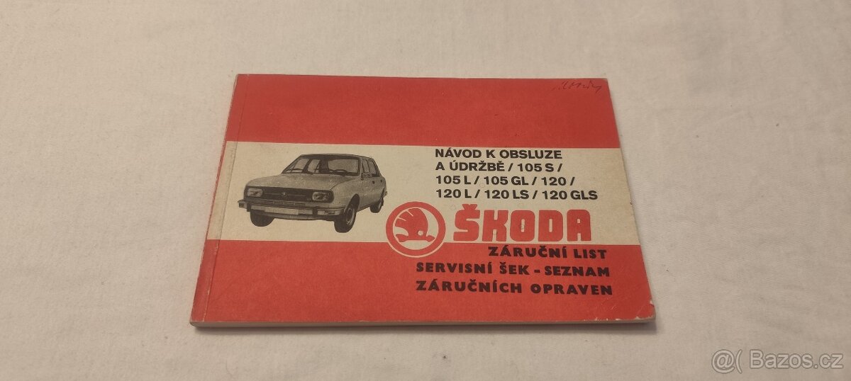 ŠKODA 105 / 120 užovka - příručka návod k obsluze a údržbě