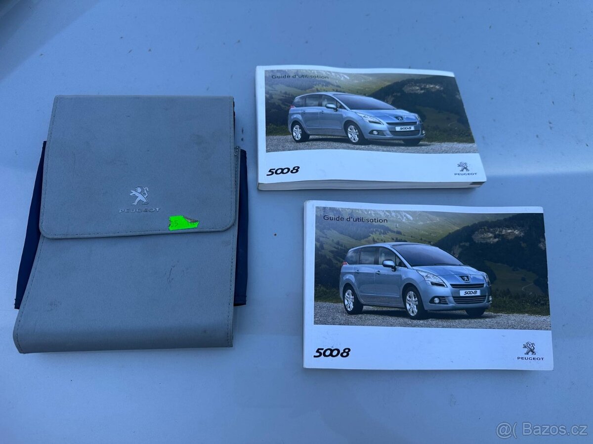 Návod Peugeot 5008 + desky na palubní literaturu