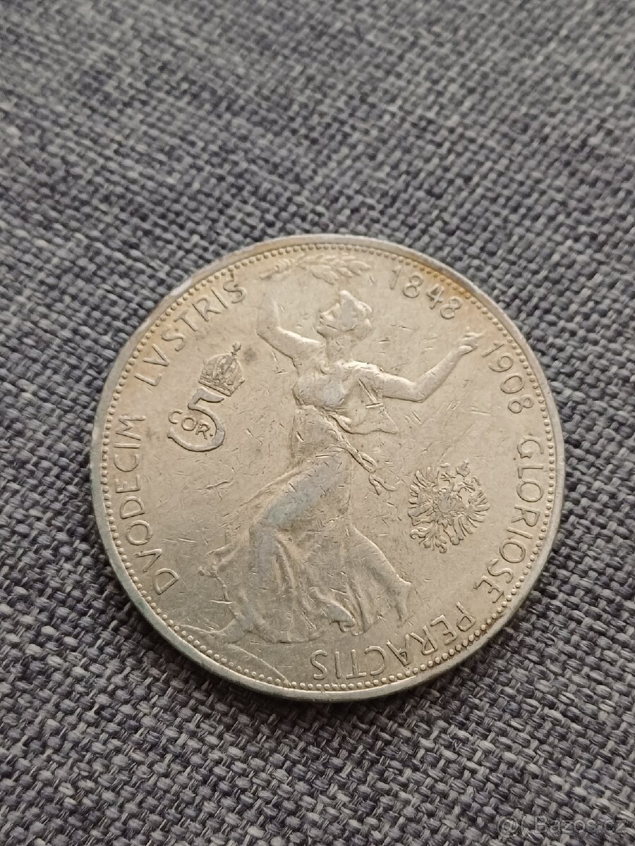 5 koruna 1908 výroční
