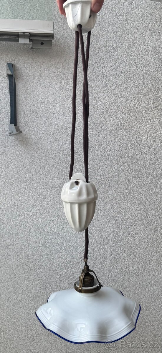 starožitný stahovací lustr lampa-více v inzerátu
