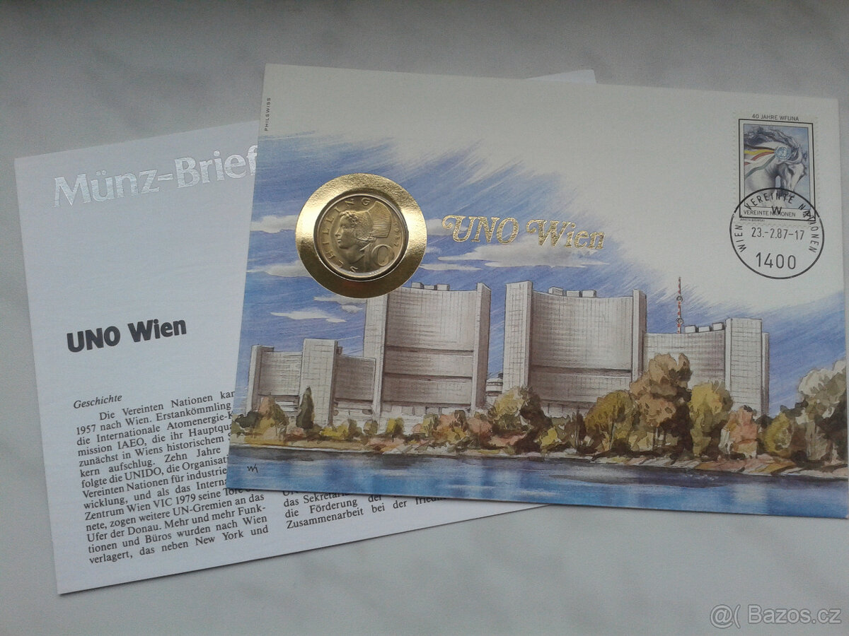 Mincovní obálka 10 Schilling 1987 R