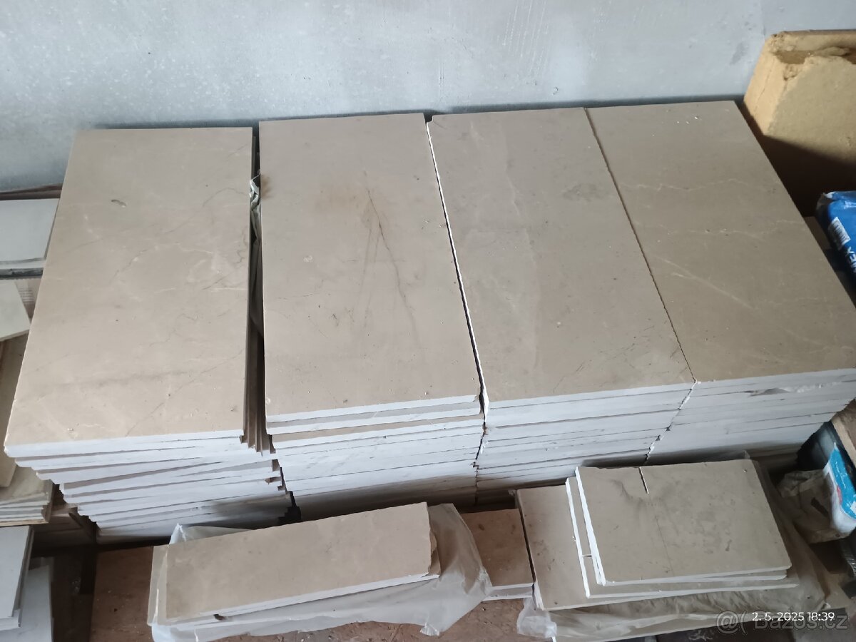 Prodám Mramor dlažba 60x30x2 cm Jura