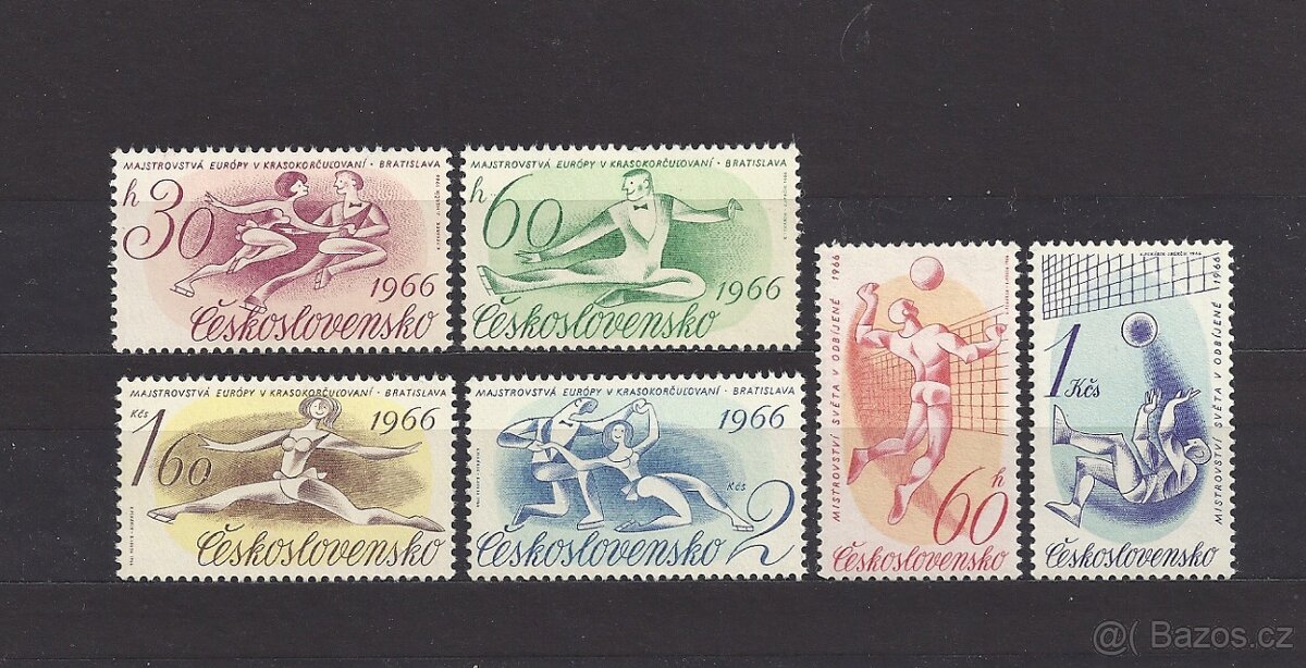 Československo 1966 pof 1498-1503 SPORT.
