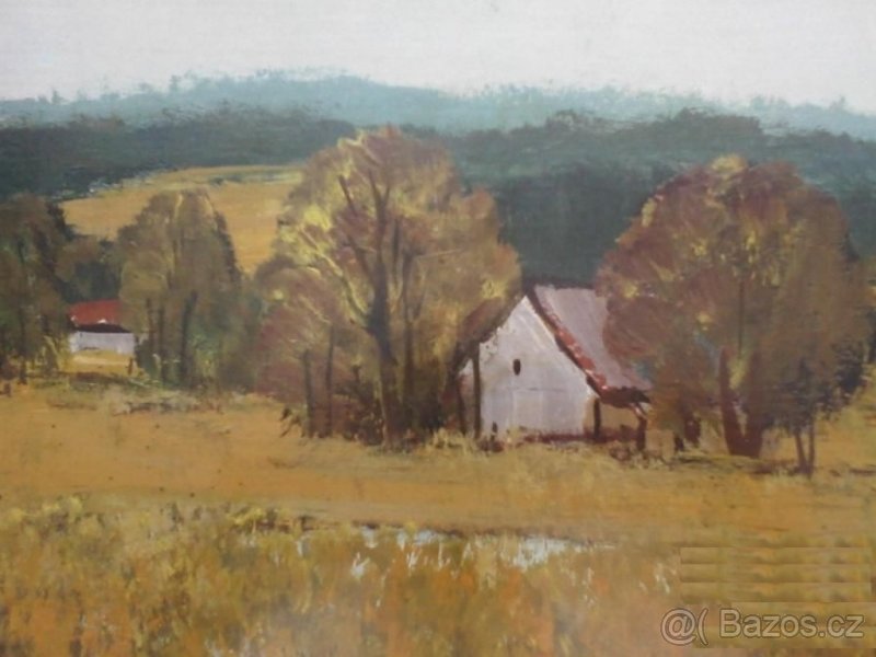 František Sadovský - Podzimní krajina, Vysočina, obraz malba