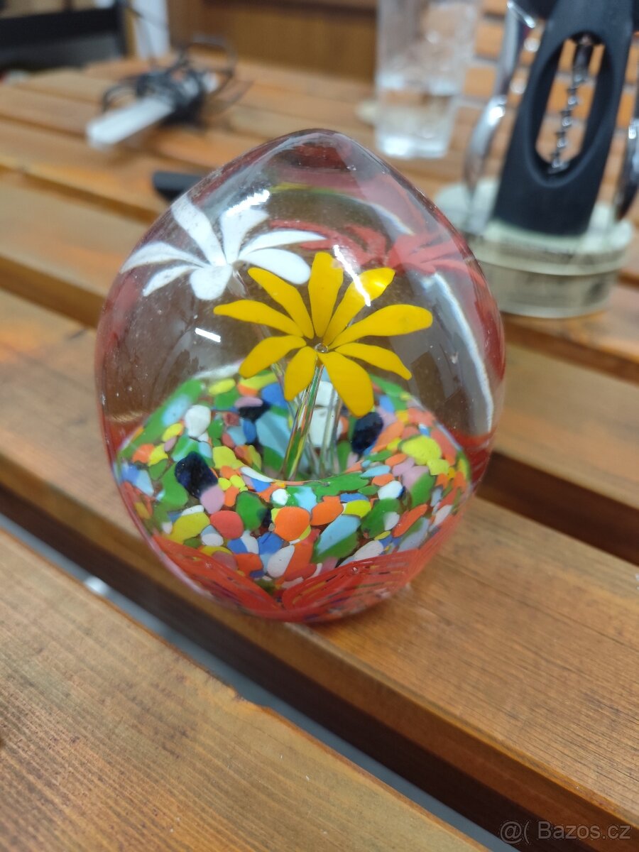 Starožitné skleněné těžítko
