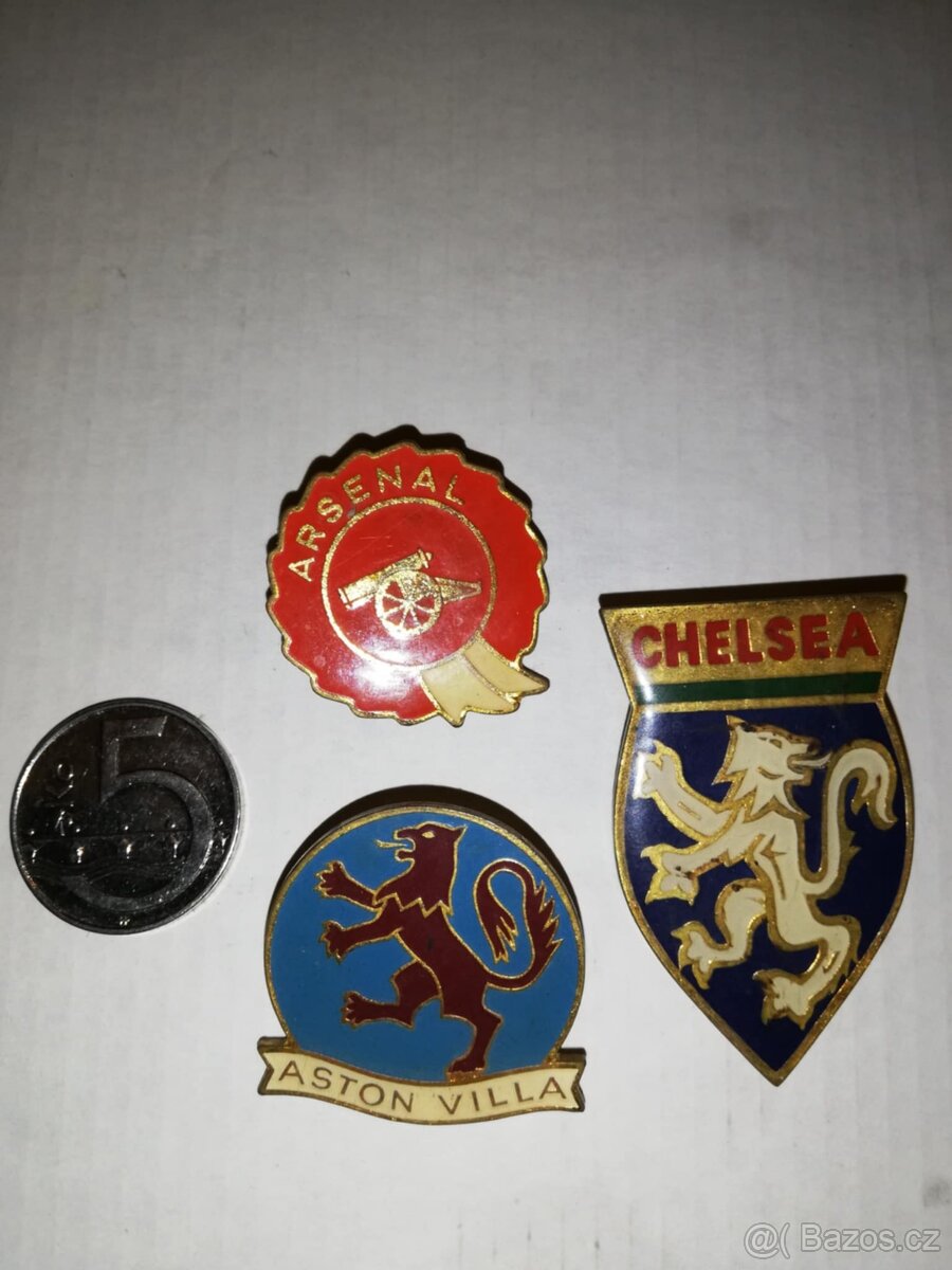 Prodám staré odznaky fotbal. klubů Anglie