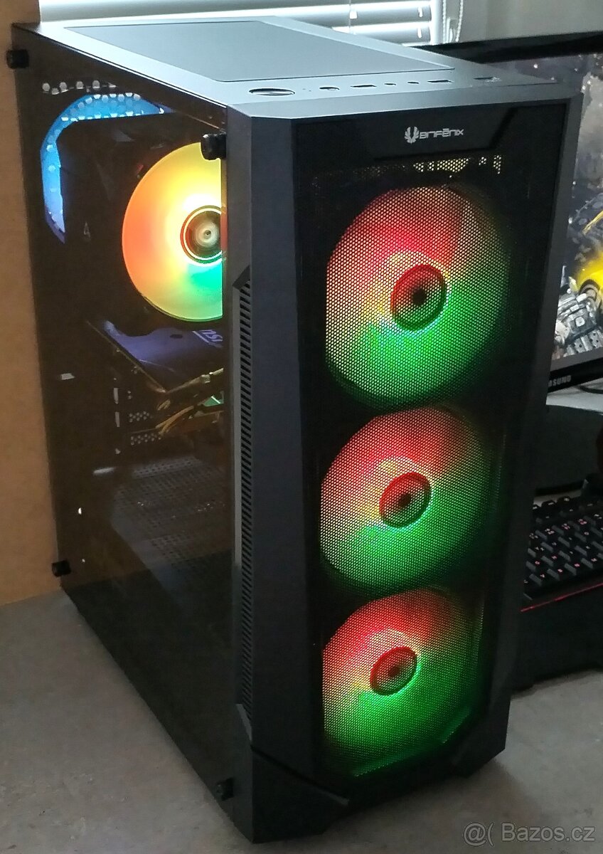 HERNÍ PC,RYZEN 7 2700X,RX5500XT,16GB,NVMe+SATA