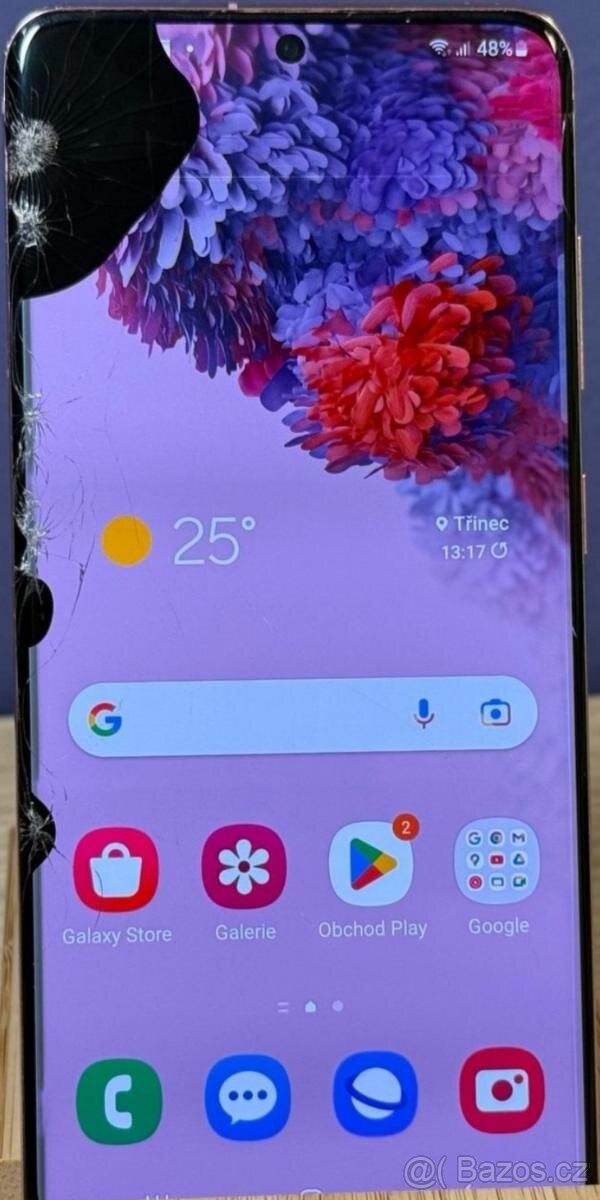 Samsung Galaxy S20 prasklý funkční