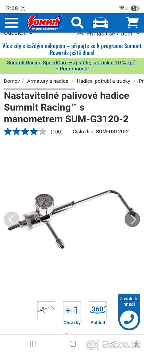 Holley - Nastav. palivové hadice Summit Racing™ SUM-G3120-2