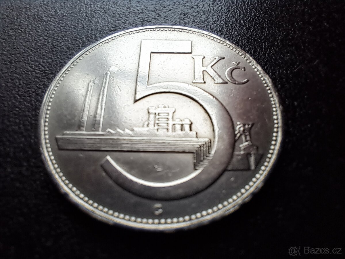 5KC Ceskoslovensko 1938 mince