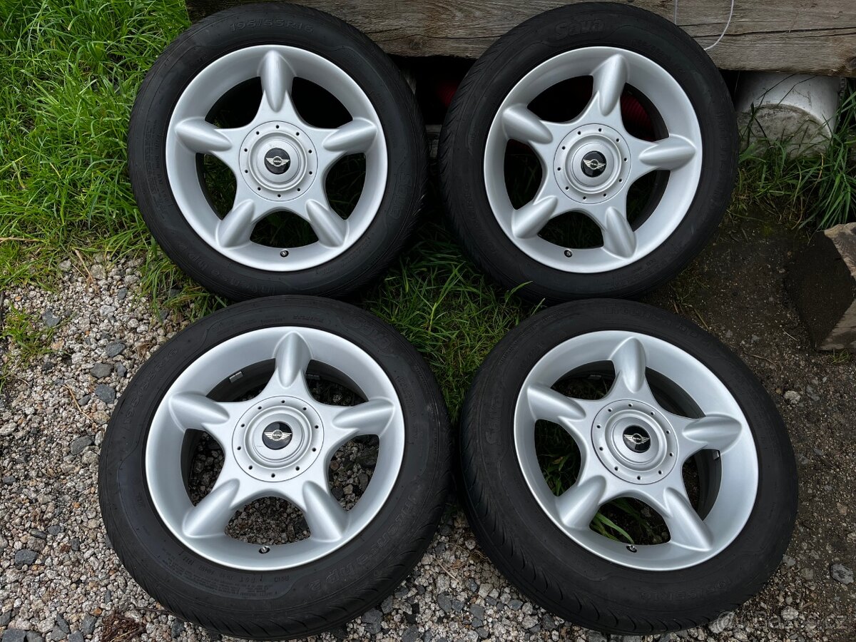 Alu kola Mini Cooper 4x100  letní pneu 195/55 R16