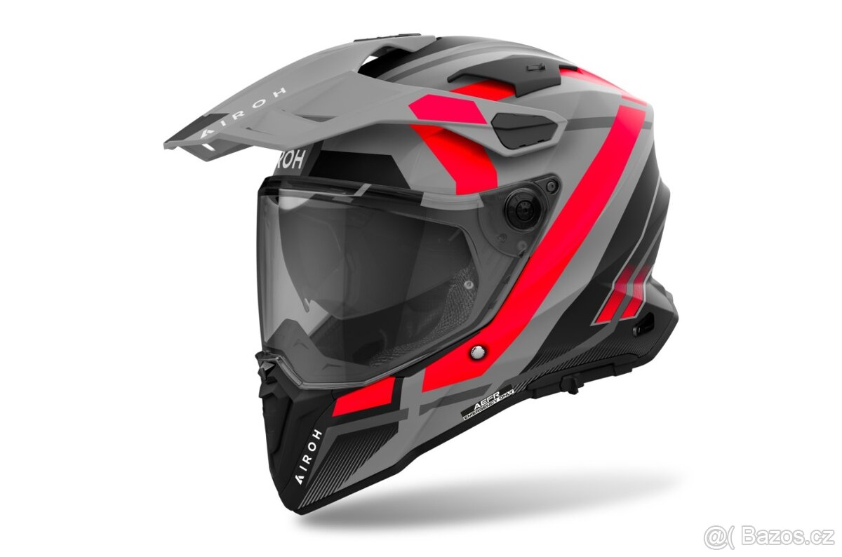 přilba COMMANDER 2 Reveal, AIROH (matná červená fluo) 2025