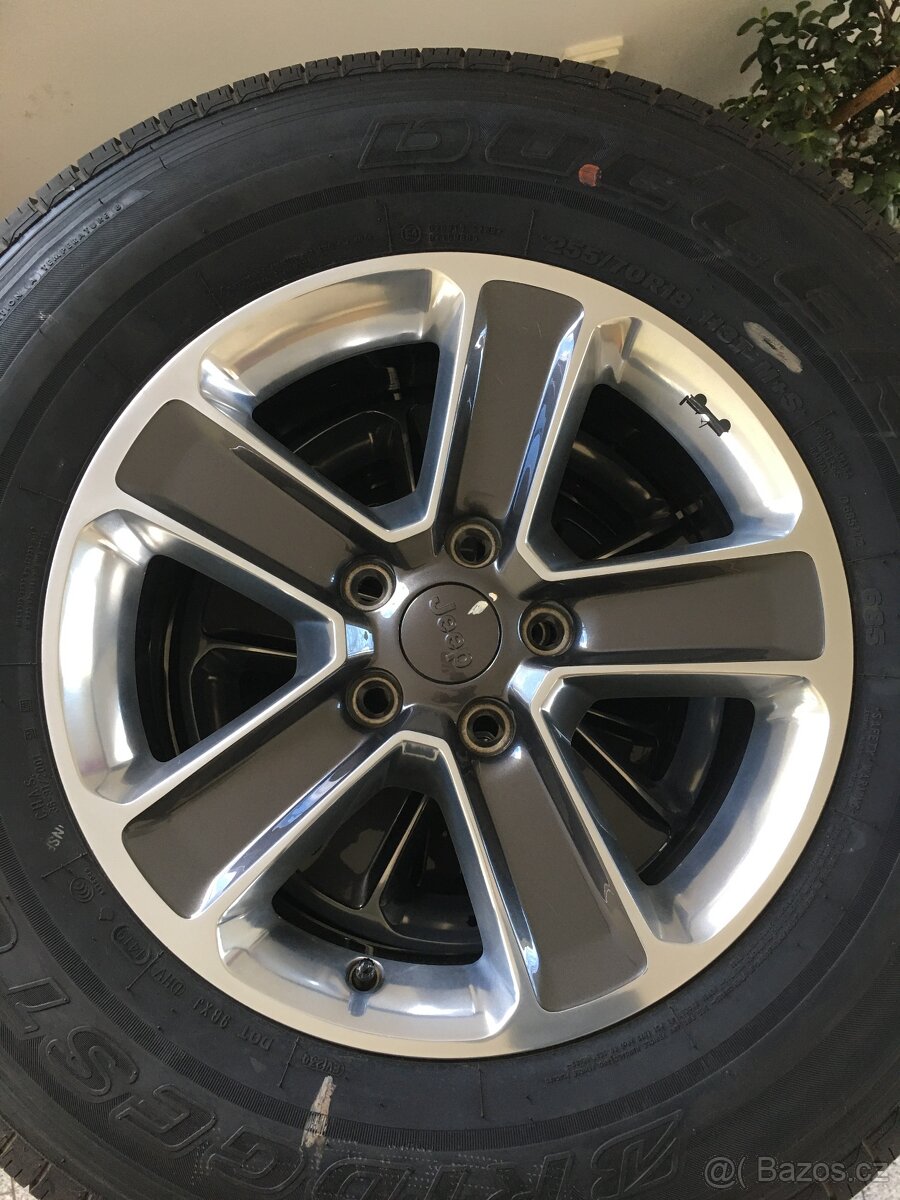 ALU disky na JEEP + čidla + Pneumatiky BRIDGESTONE