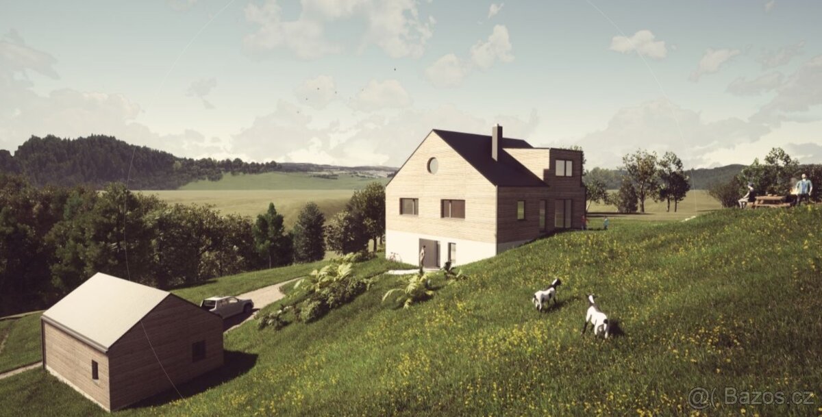 Stavební parcela vč. st. povolení, sad, louka 26 074 m2