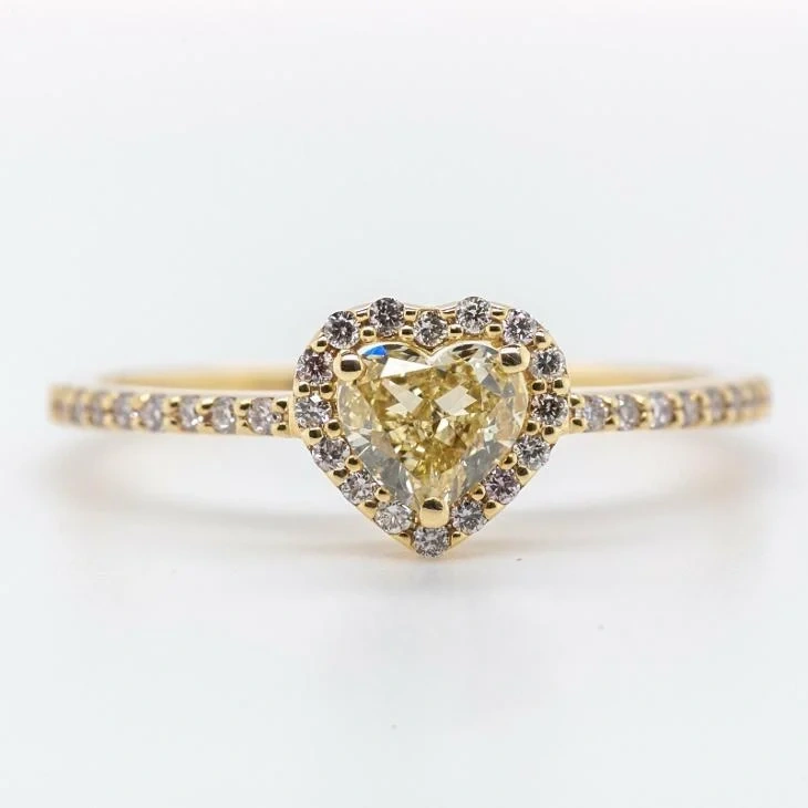 Krásný 14K prsten s diamanty 0,59ct - certifikát AIG