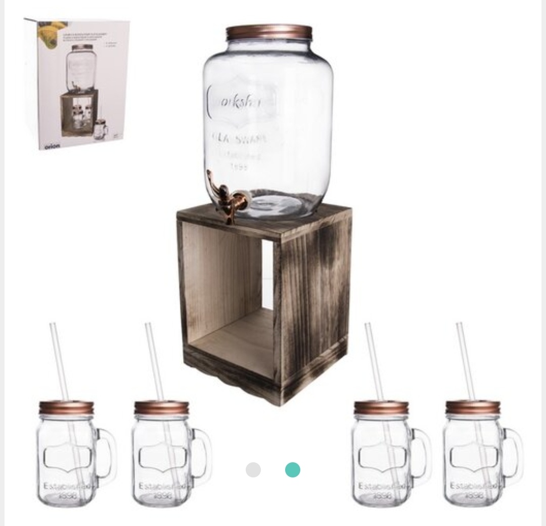 Zásobník 8,8 L, se sklenicemi a stojánkem