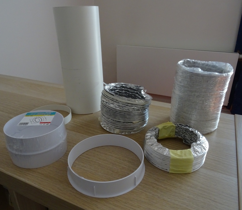 Ventilace 100 mm - přebytky - cena za vše