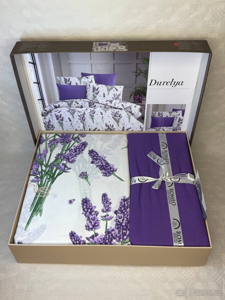 Celá sada s prostěradlem levandule