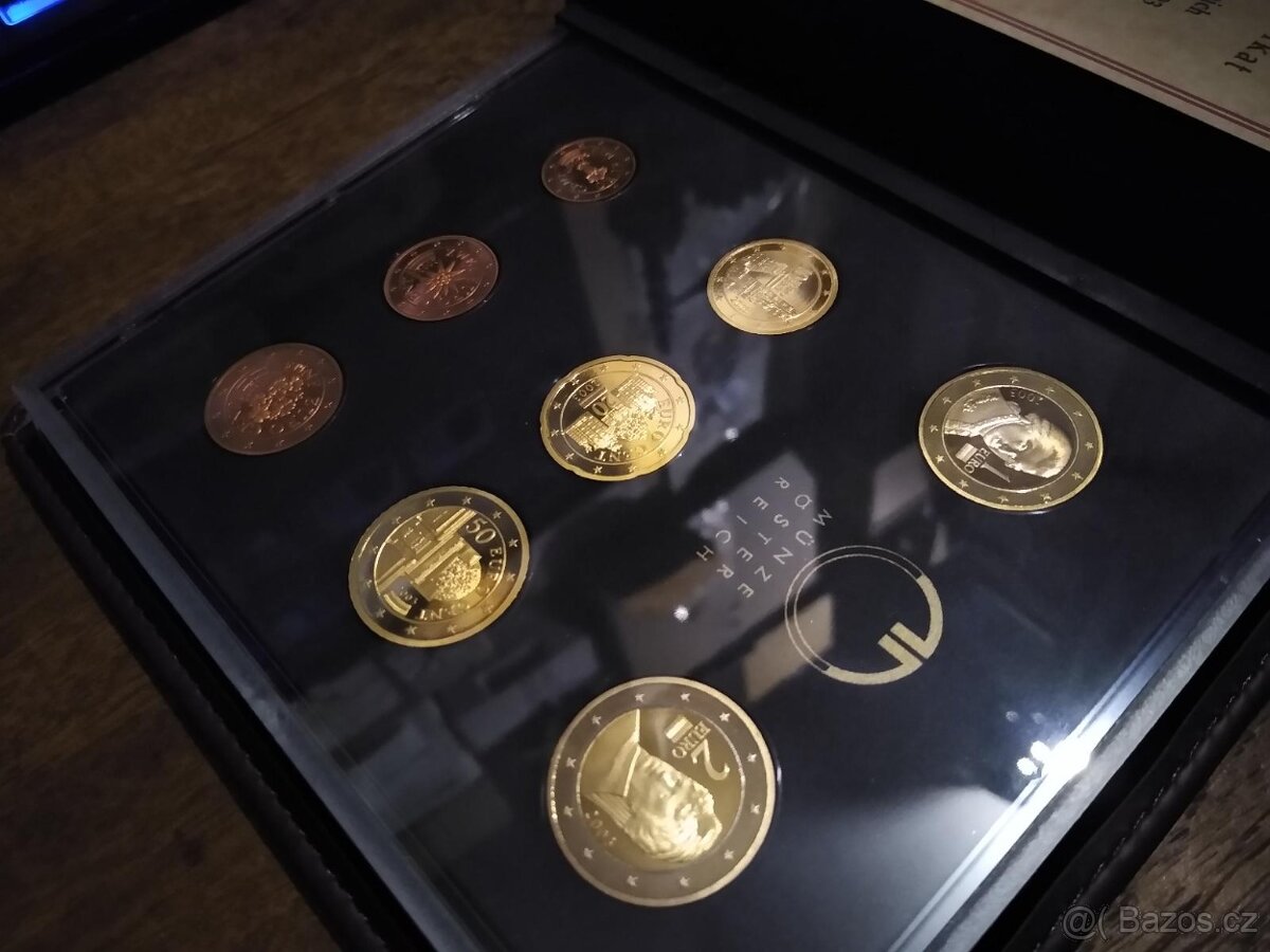 Sada oběžných euro mincí 2003 - Rakousko - PROOF