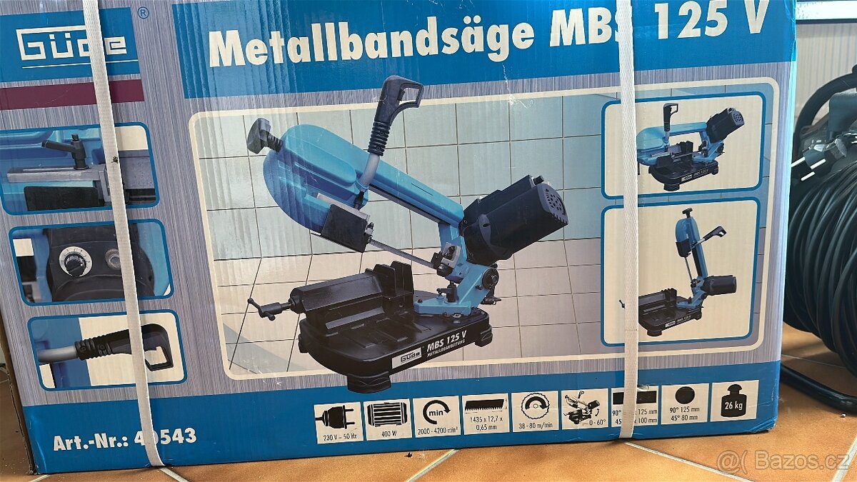 PÁSOVÁ PILA NA KOV MBS 125 V