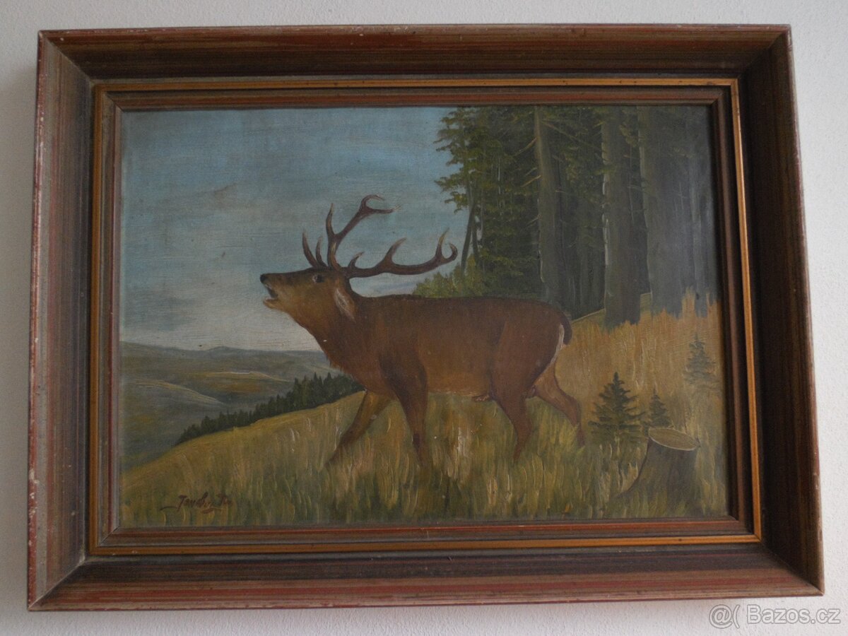 Obraz s motivem myslivost,