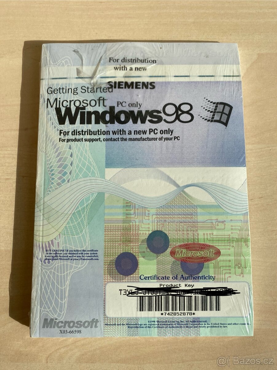 Microsoft Windows 98 - nerozbalený