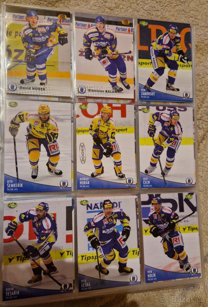 Hokejové kartičky Zlin