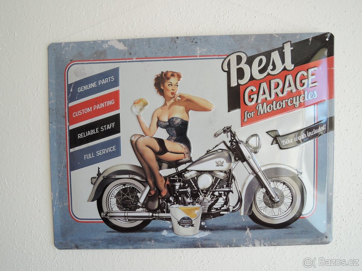 Zinková tabule s motivem Best Garage