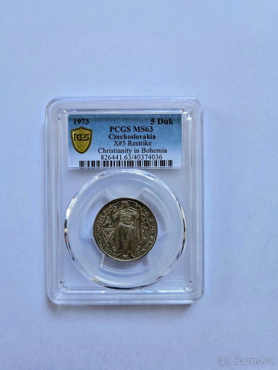 5 duk. Medaile stříbro Millenium 1929/1973 (MS-63)