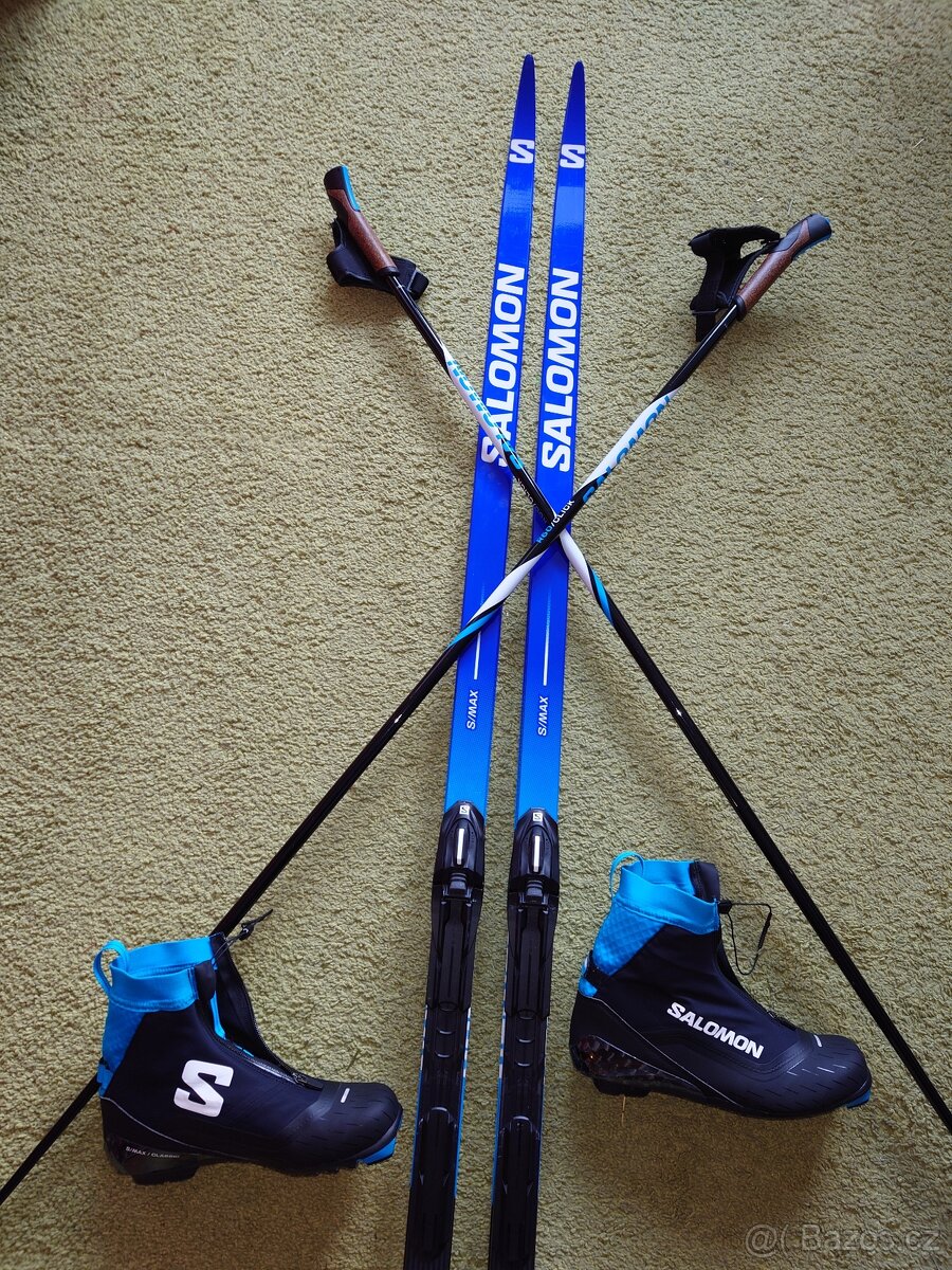 Salomon Smax eSkin Classic - set lyže+boty+hůlky
