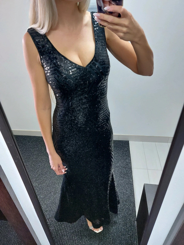 Nove cerne flitrove dlouhe saty Bodyflirt