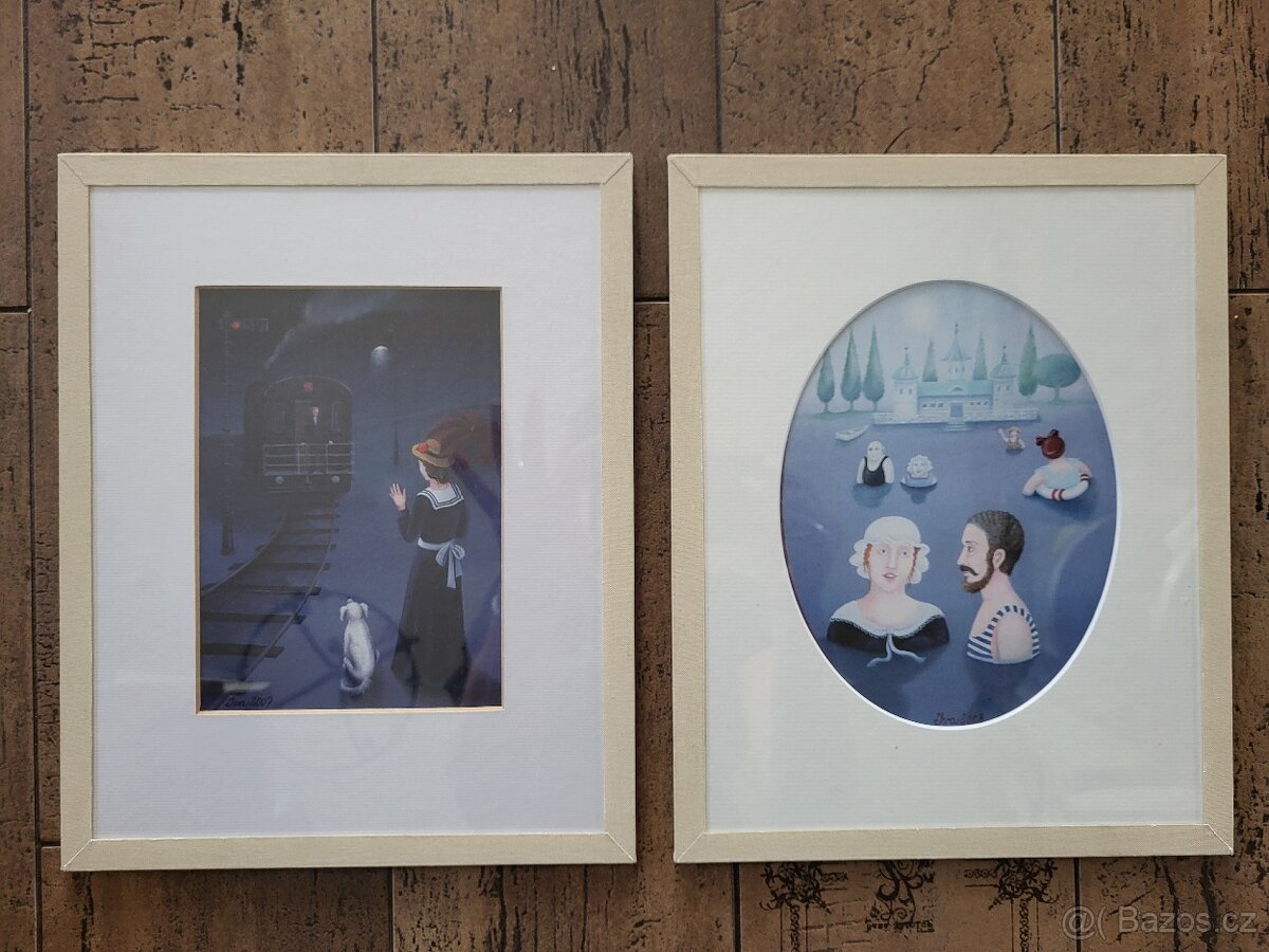 2x OBRÁZEK IVA HÜTTNEROVÁ- KRÁSNÉ